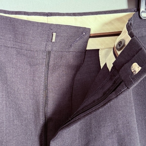 Slates‎ Men's Tag- 38x30 Dress Pants with Cuffs Black Worsted Wool Blend Pleated - Picture 3 of 8